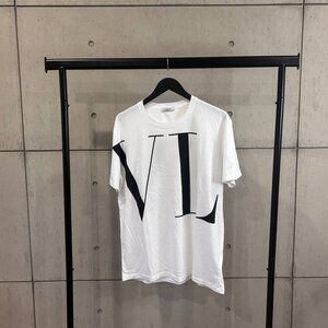Valentino White and Black Short Sleeve Tee